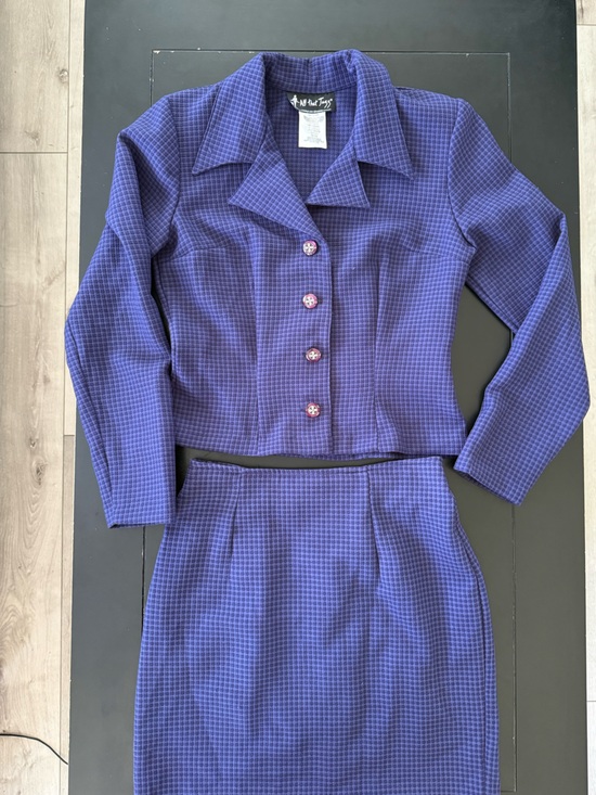 All that Jazz Jackets & Blazers - All that Jazz Deep Purple Textured Two-Piece Set